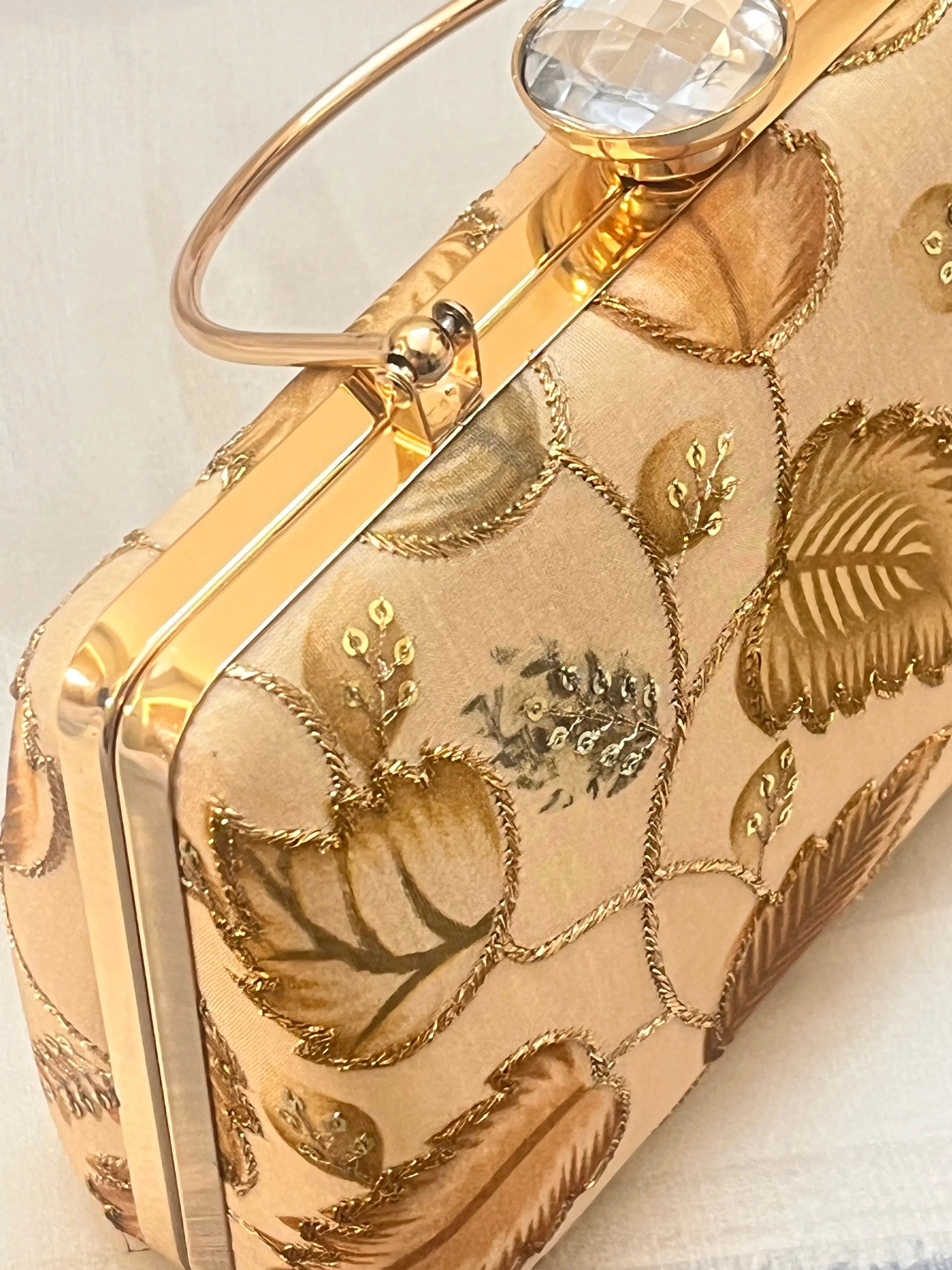 Aura Box Clutch - Yellow Gold YuvaStree