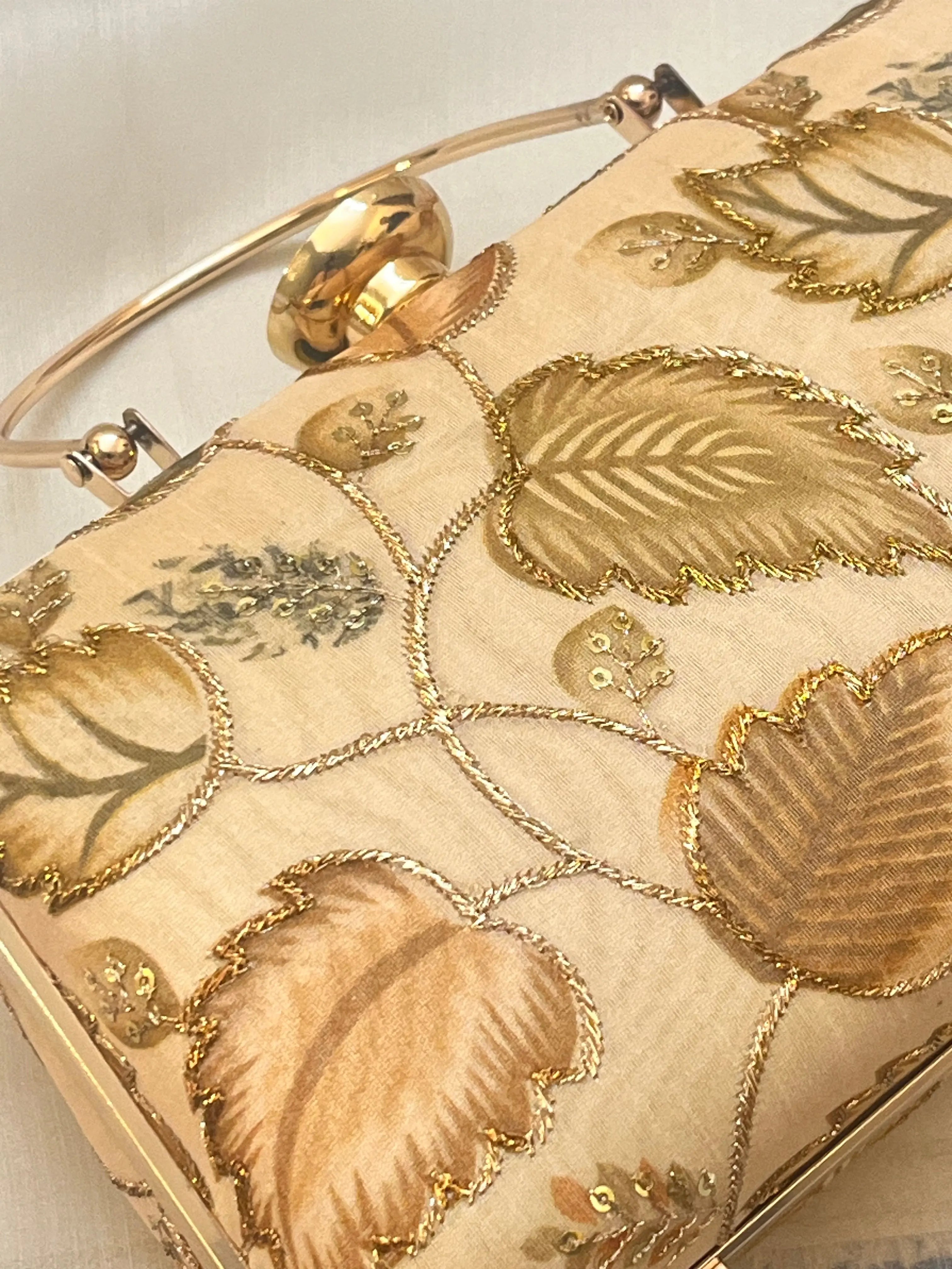 Aura Box Clutch - Yellow Gold YuvaStree