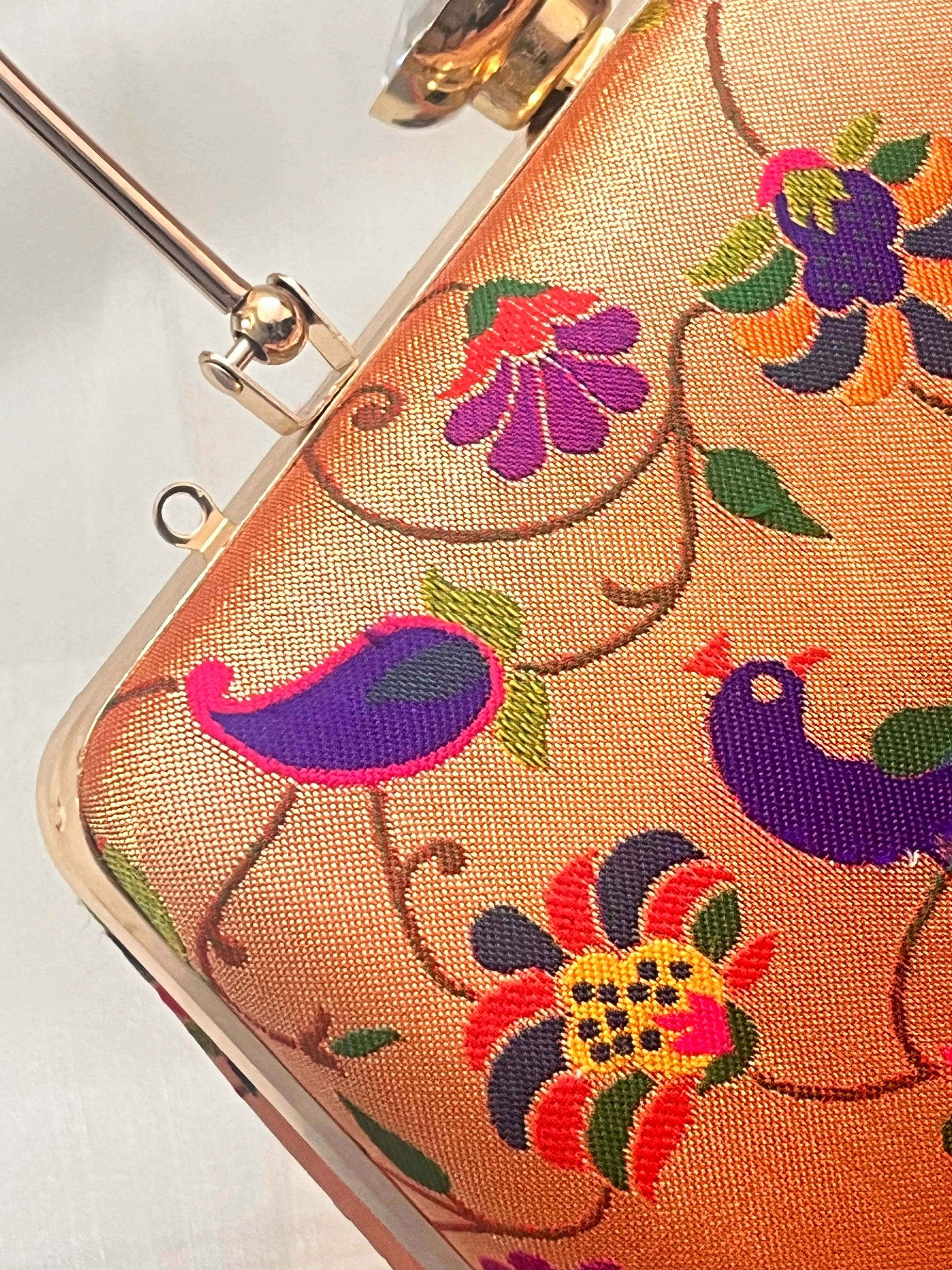 Aura Box Clutch - Paithani Silk YuvaStree