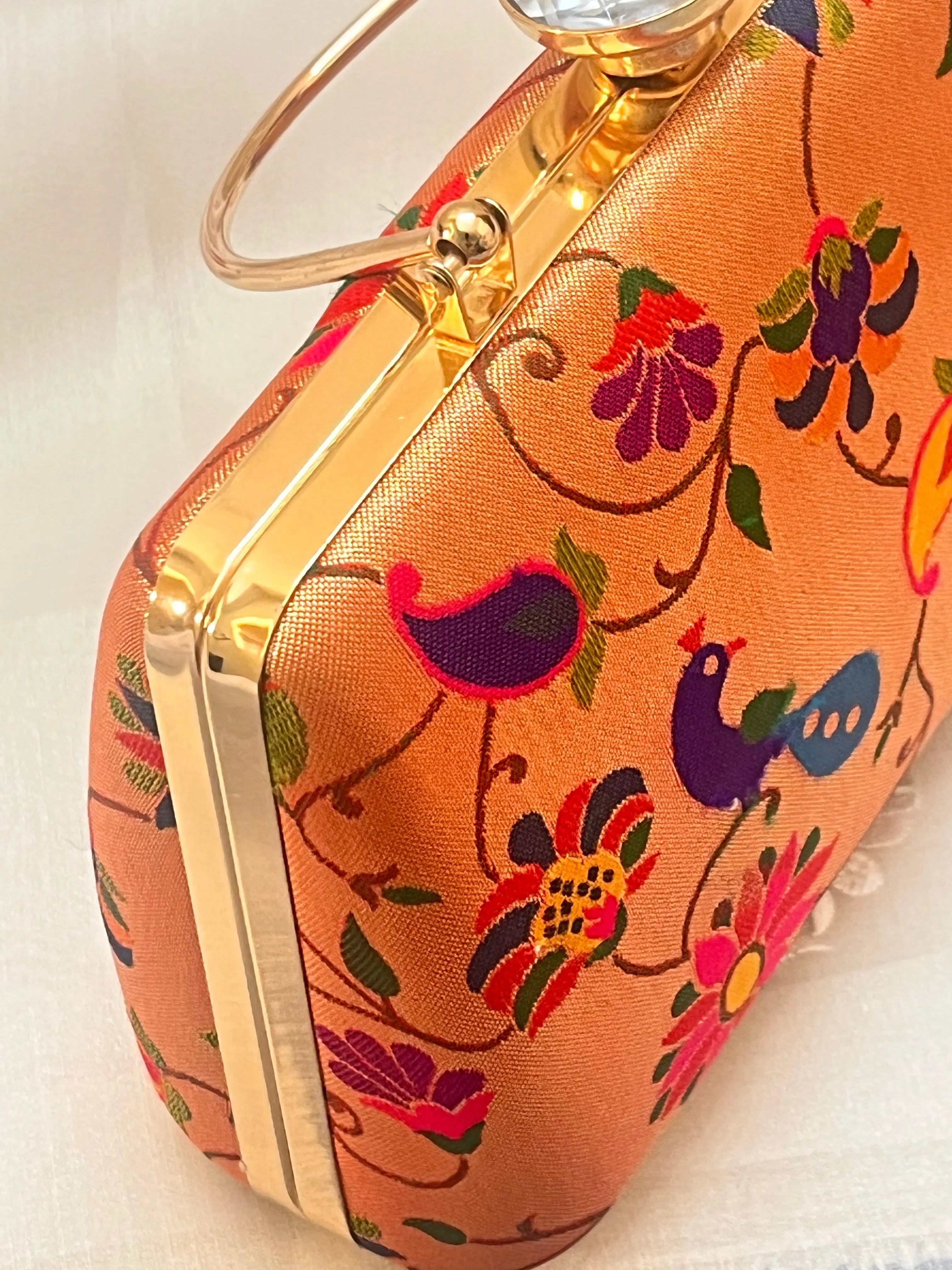 Aura Box Clutch - Paithani Silk YuvaStree
