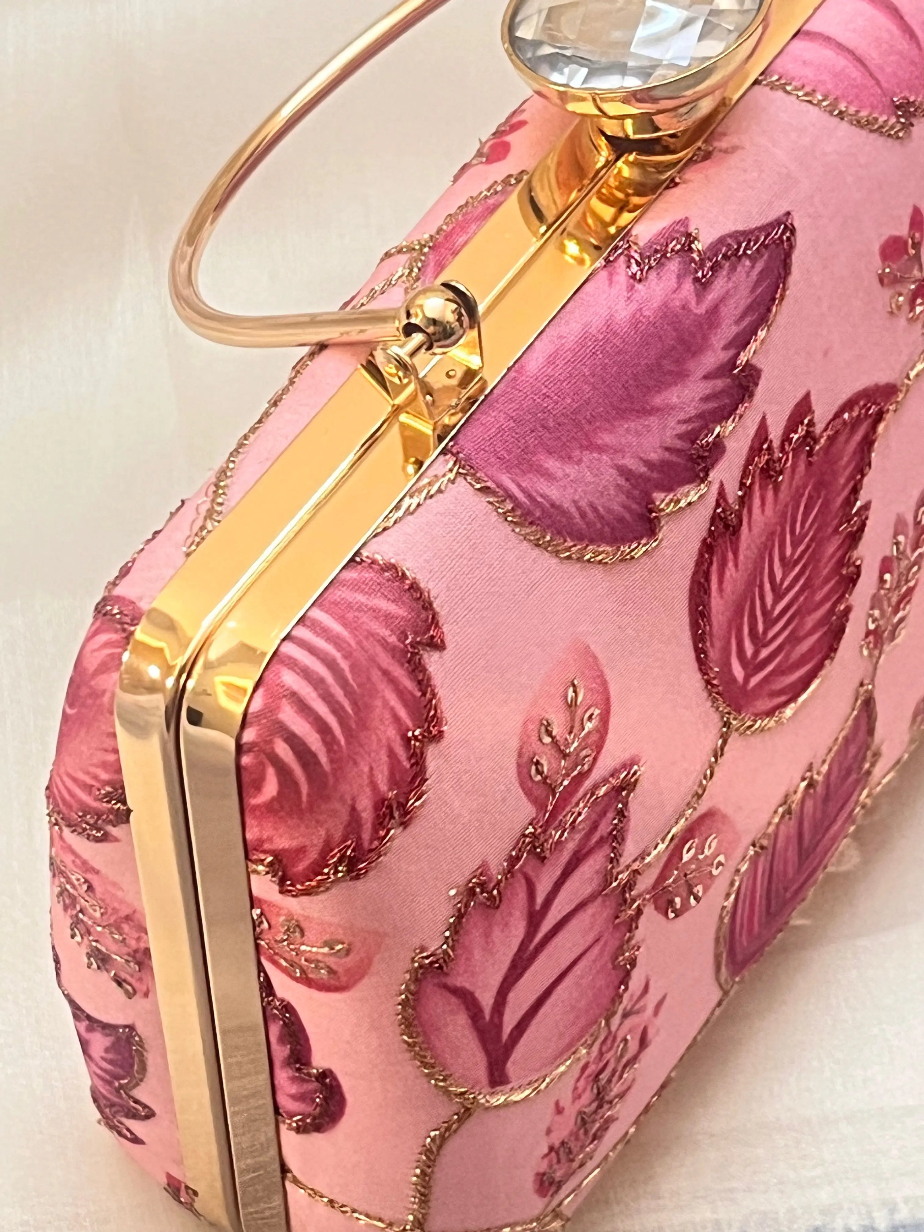 Aura Box Clutch - Pink YuvaStree