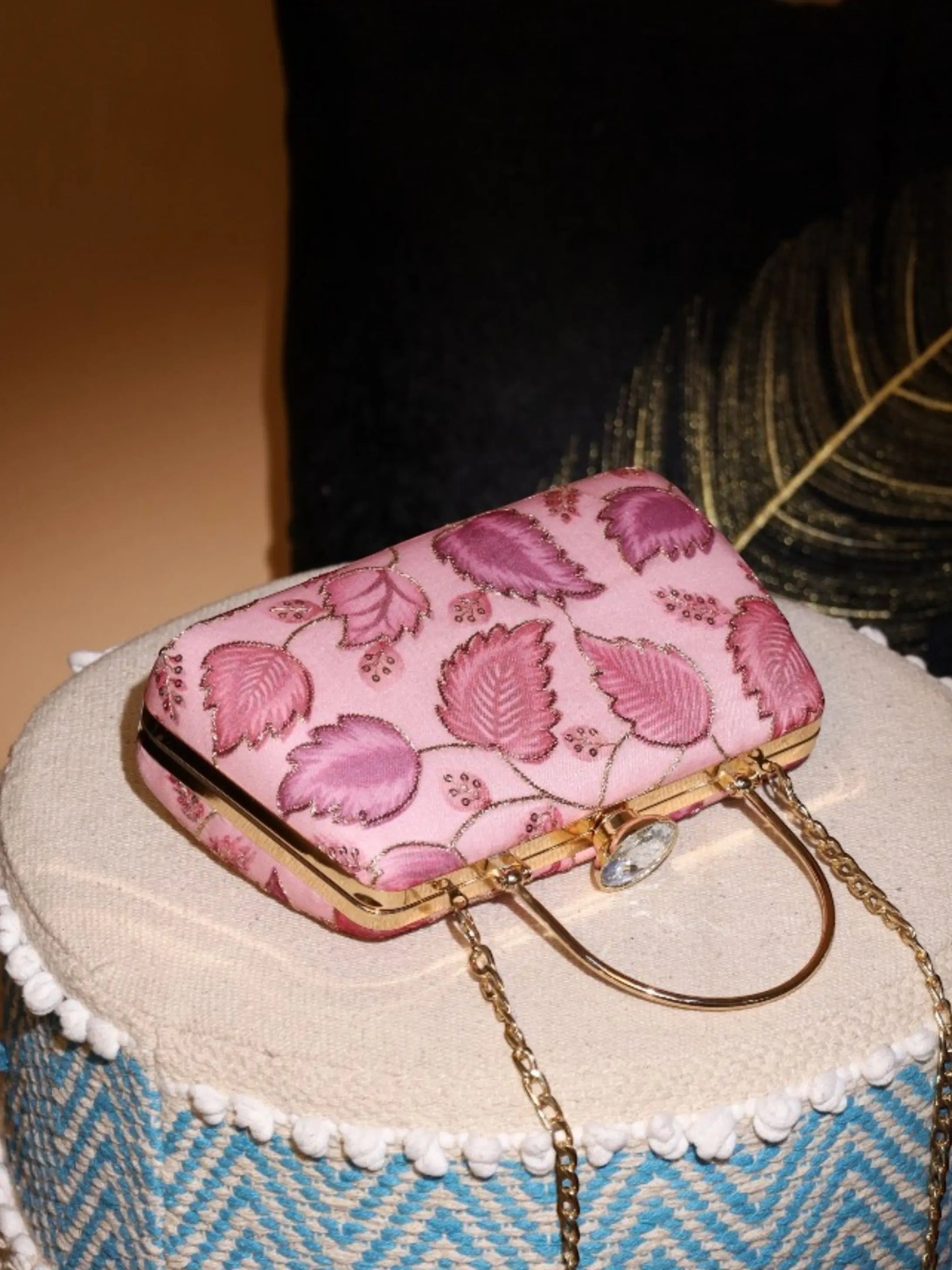 Aura Box Clutch - Pink YuvaStree