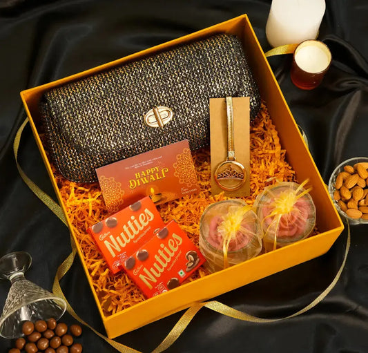 Festive Hamper - Elvina Clutch - Pearl Glow YuvaStree