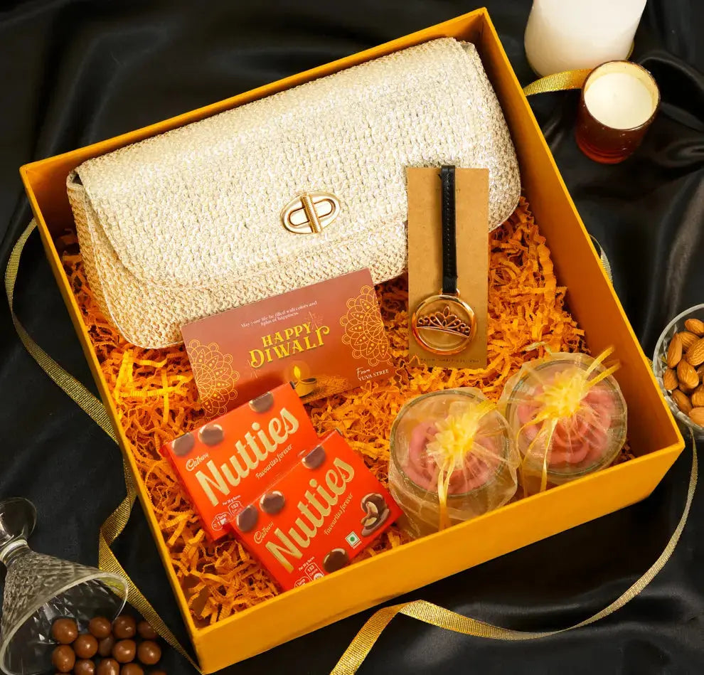 Festive Hamper - Elvina Clutch - Pearl Glow YuvaStree