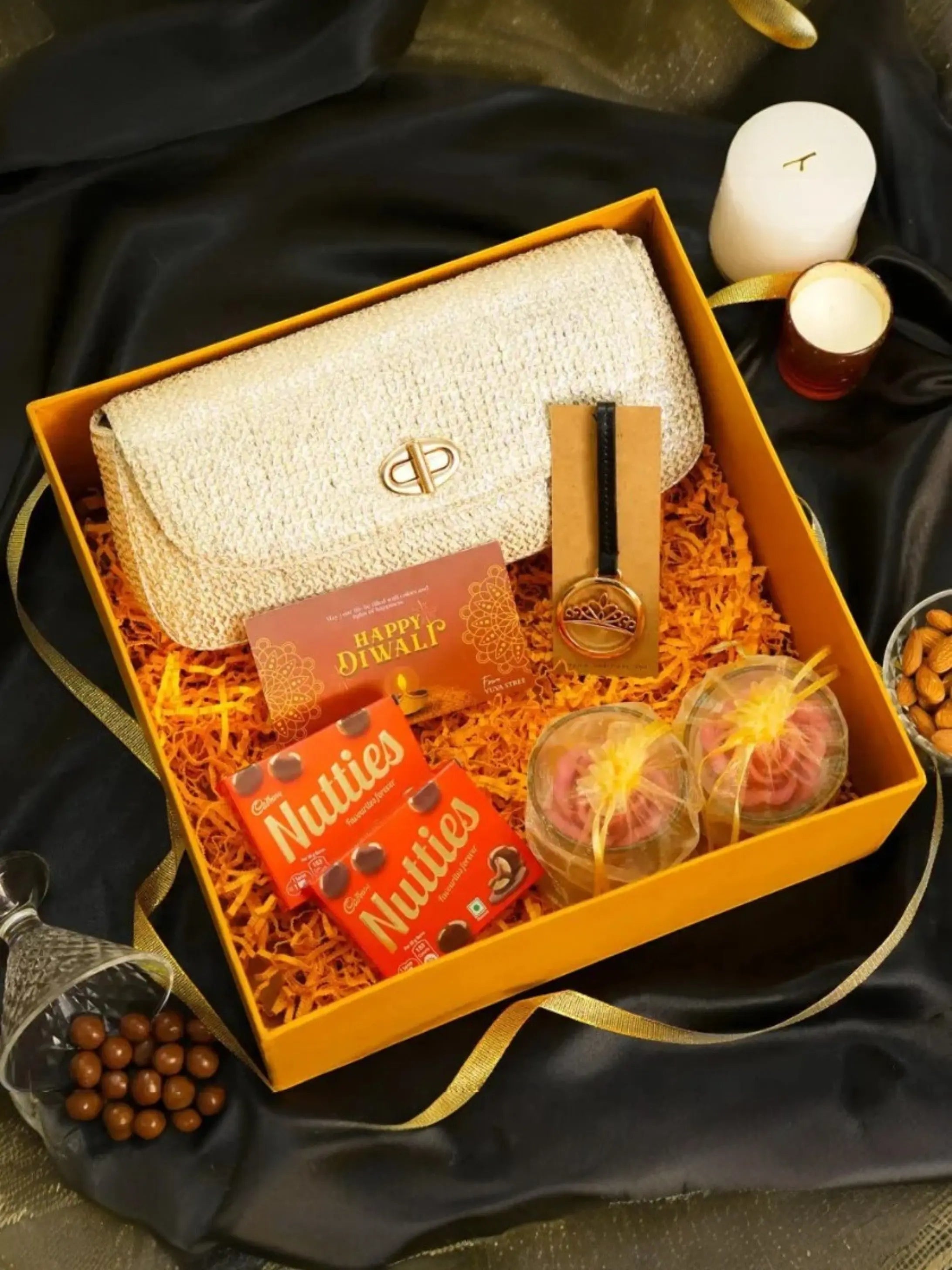 Festive Hamper - Elvina Clutch - Pearl Glow YuvaStree