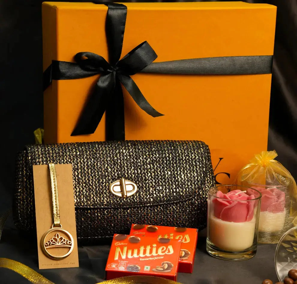 Festive Hamper - Elvina Clutch - Pearl Glow YuvaStree