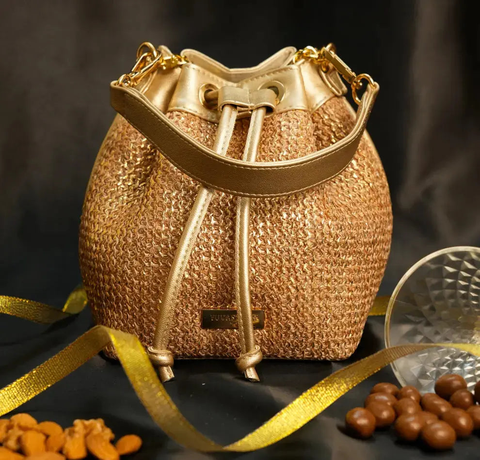 Festive Hamper - Evaara Bucket Bag - Pearl Glow YuvaStree